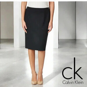 NWOT, Calvin Klein Women's Straight Skirt, Size 10,  Navy